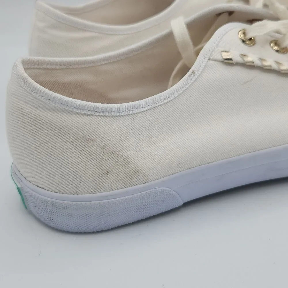 Jack Rogers Sneakers Women’s 9.5 Off White Low Top Lace Up Casual Comfort Shoes